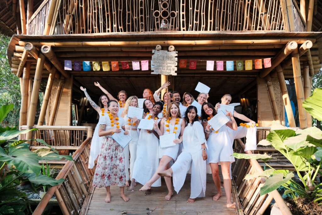 yoga teacher training students after graduation