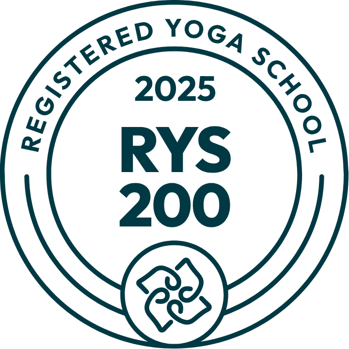 Official Yoga Alliance RYS 200 Registered Yoga School 2025 badge – Illustration
